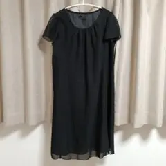 DOYLE ブラック ワンピース シフォン