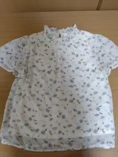 grove 花柄フリル付き半袖ブラウス サイズ　М