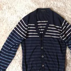 JOHN SMEDLEY マルチカラー ボーダー カーディガン 英国製 Mサイズ