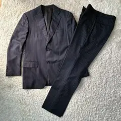 le Chic ルシック スーツ セットアップ ネイビー ストライプ シルクA6
