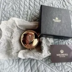 MIKIMOTO ミキモト パール付き ミラー 小物入れ