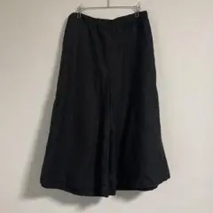 美品　FOG LINEN WORK ブラックガウチョパンツ　リトアニアリネン
