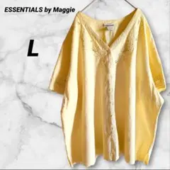 送料込❤ESSENTIALS by Maggie 【L】イエローシャツ 半袖