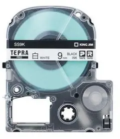 テプラ 純正 幅9mm 白ラベル（黒文字）TEPRA