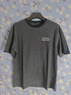 Lサイズ The Ennoy Professional 黒のストライプTシャツ