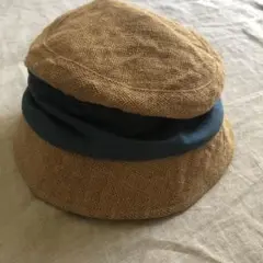 美品　mature ha ジュートドレープ　ナチュラル　帽子
