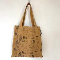 リサラーソン　トート　スケッチ　いぬ　いぬたち　dogs ベージュ