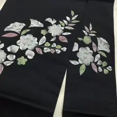 ◇辻ヶ花柄 正絹 名古屋帯 黒地 新品