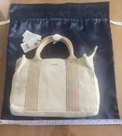 Lee キャンバス ハンドバッグ ベージュ