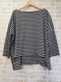 COGTHEBIGSMOKE SQUARE TOP ボーダー COGTHEBIGSMOKE SQUARE TOP ボーダー価格
