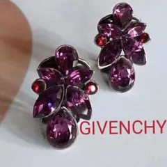 ジバンシー GIVENCHY イヤリング クリスタル風 刻印 ヴィンテージ