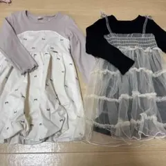 限定値下げ！！プティマイン ワンピース2点セット