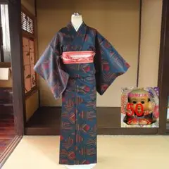 ❣3点半額セール❣ #910 ウール 小紋 【リユース着物】AA