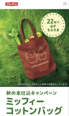 フジパン秋の本仕込みキャンペーン　応募券22枚