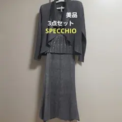 最終値下げ　美品 SPECCHIO グレー プリーツ + スパンコール セット