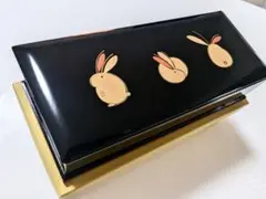 新品未使用　会津塗　京うさぎ蒔絵　ミニタンス　鈴善謹製 カタログギフトも！ 新品未使用会津塗京うさぎ蒔絵ミニタンス鈴
