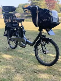4441 【大容量】13.2 電動自転車パナソニック子供乗せ20インチグリーン系