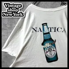 USA輸入　ビッグシルエット　白Tシャツ　オーバー ホワイト　NAUTICA　酒