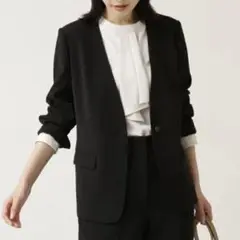 ナチュラルビューティベーシック ステファニーエコSET UP ジャケット（M）黒