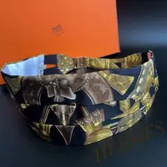 ✨極美品✨エルメス カマーバンド シルク100% 総柄 40サイズ 保存箱