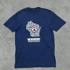 Erbert andGerbert’sウィスコンシン地図Tシャツ ネイビー