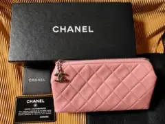 CHANEL シャネル マトラッセポーチ ラムスキン ポーチ カード&元箱付