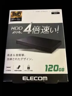 新品未使用ELECOM 外付SSD 120GB USB3.2 Gen1ブラック