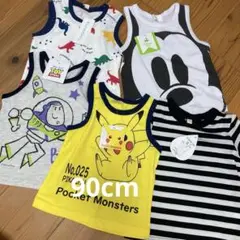 90cm Tシャツ　タンクトップ　まとめ売り　ディズニー　ポケモン　5枚セット