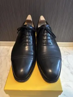 美品　JOHN LOBB ブラック フィリップ 7.5E 箱、シューツリー付き