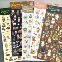 ダイソー シール クリスマスシール フレークシール キャンドゥ セリア シール2