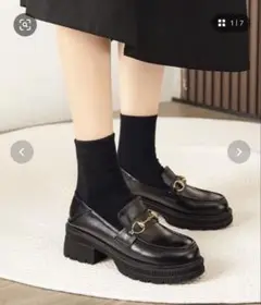 paravion 厚底ビットローファー ブラック