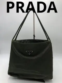 PRADA ブランド グリーン ハンドバッグ お洒落 メンズ レディース