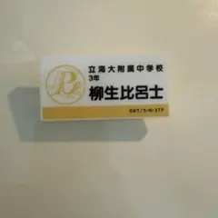 テニスの王子様展 テニプリ アニプリ ネームプレートバッジ 柳生比呂士