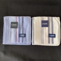 CHAPS チャップス ラルフローレン ストライプ ハンカチ 2枚セット