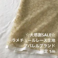 2FL/5399◆1m 感謝祭/限定/ポリエステルラメチュールレース生地
