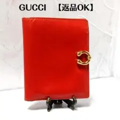 【返品可】良品 グッチ ヴィンテージ ホースシュー 二つ折り財布