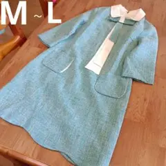 L　ワンピース　BLINGOR　エメラルドグリーン　リボン　バービー　お嬢様