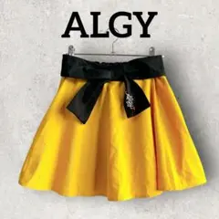 ALGY フレアスカートパンツ リボン付きスカートパンツ (150) イエロー