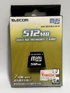 ELECOM 512MB mini SDメモリーカード