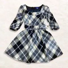 美品 バーバリー ブルーレーベル チェック ワンピース