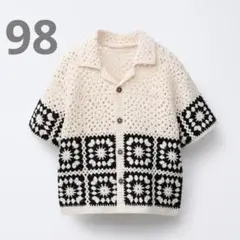 即日発送　ZARA 大人気　クロシェ　クロシェット　ニット　シャツ　98cm