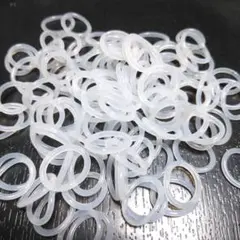 シリコンリング　金具無し　30個　クリアー