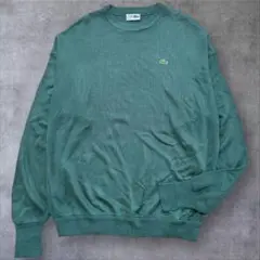 CHEMISE LACOSTE アクリル ニット セーター 緑 刺繍 A952