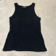 ENVYM アメスリタンクトップ　黒　ノースリーブ　パット入り