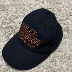 ハーレーダビッドソン ブラック ロゴ刺繍 アジャスター付き