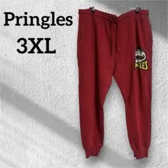 【プリングルズ/Pringles】良品✨️古着❣️(3XL)赤 スウェットパンツ