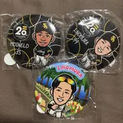 ソフトバンクホークス誕生20周年 若鷹ガチャ 缶バッジ　モイネロ　野村勇