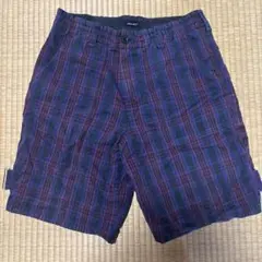 MILKBOY 紺色赤色チェック柄 ショートパンツ　ボンテージ　パンクロック