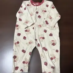 いちごとクマのロンパース 60-70cm