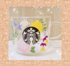 大人気完売品❗️スターバックス☆耐熱グラスマグ☆フローラル